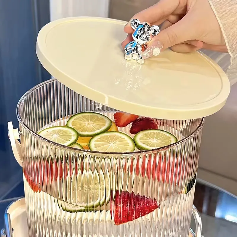 

Fruit Tea Drinks Cold Water Bucket Picnic Set New Luxury Cold Water Bottle Kettle With Faucet Japanese Large-capacity Household