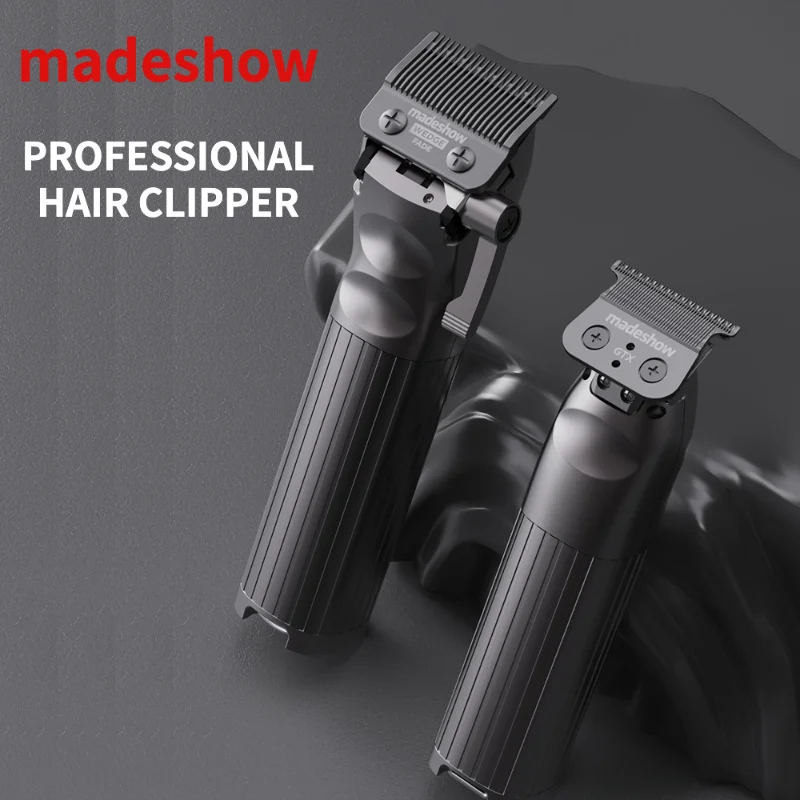 MADESHOW 남성용 무선 헤어 클리퍼 세트, M8f M9, 이발사용 이발 키트 페이드