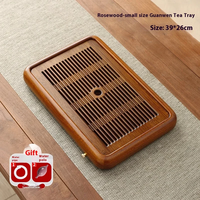 

Tea Tray Home Small Solid Wood Pear Wood Dry Soaking Platform Water Storage Tea Set Tea Tray Wooden Tray Tea Board