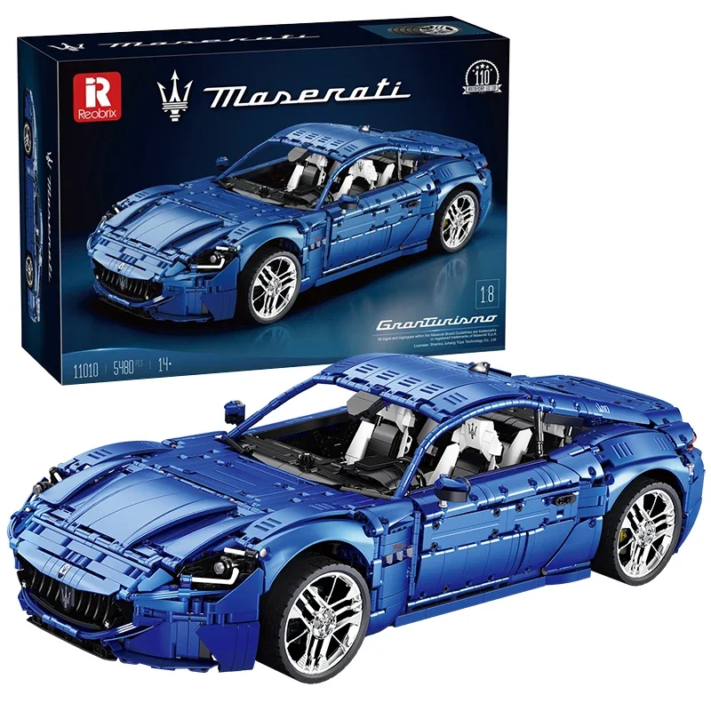 

Maserati GranTurismo 110th Anniversary Edition Строительные блоки 1:8 Модель спортивного автомобиля Кирпичи Дети DIY Игрушки Настольные украшения