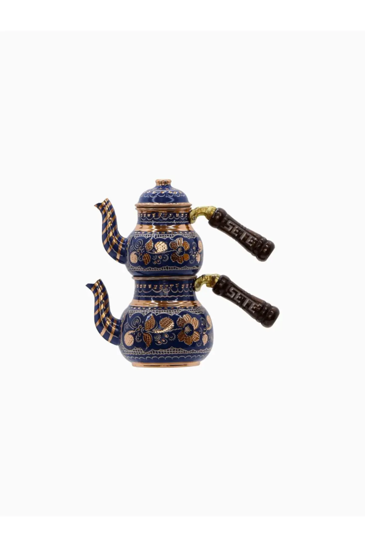 

DOLBOVI copper Tea pot Handmade embroidered No:0 blue Cooper Tea Pots Handmade