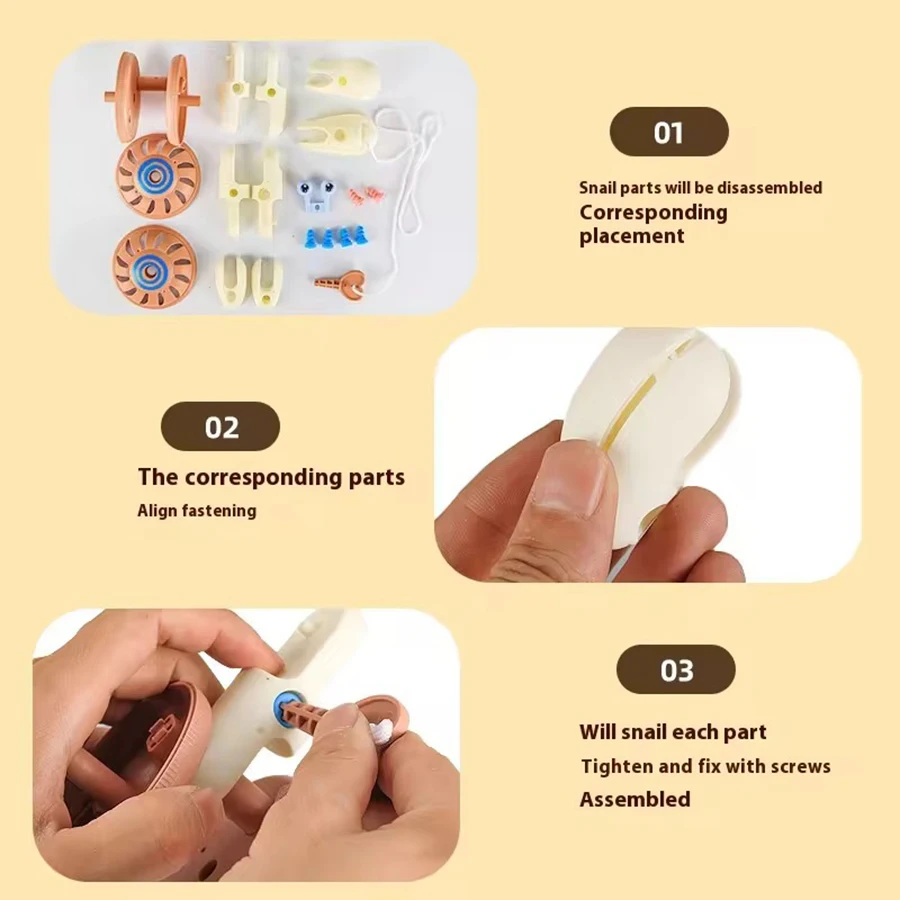 1 PCS Seil Montage Pull Gewinde Schnecke kinder Puzzle Montage Rassel Baby Outdoor Kleinkind Spielzeug kinder Geschenk