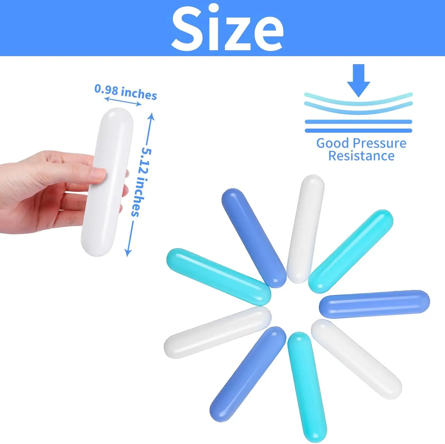 Ball Pit Balls for Toddlers - Pack of 50 Ball Pit Balls 5.12inches Long Shapes Crush Proof Plastic Balls for Toddlers Ball Pits