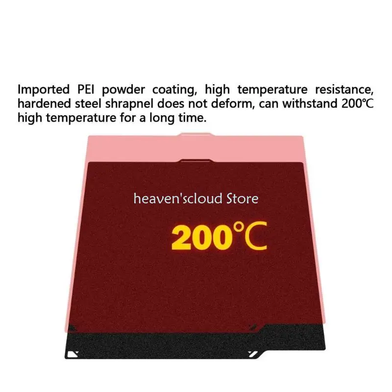 

Y88B Flexible Textured Spring Steel Build Plate 260x271mm Double Partial PEI Face With Heat Resistance And Rapid Recovery