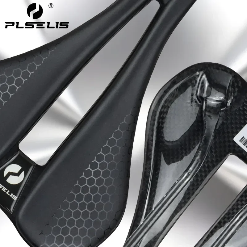 PLSELIS دراجة السرج 105 جرام خفيفة للغاية ألياف الكربون 240x140 مللي متر دراجة هوائية جبلية الحصى الطريق مقعد الدراجة اكسسوارات الدراجة