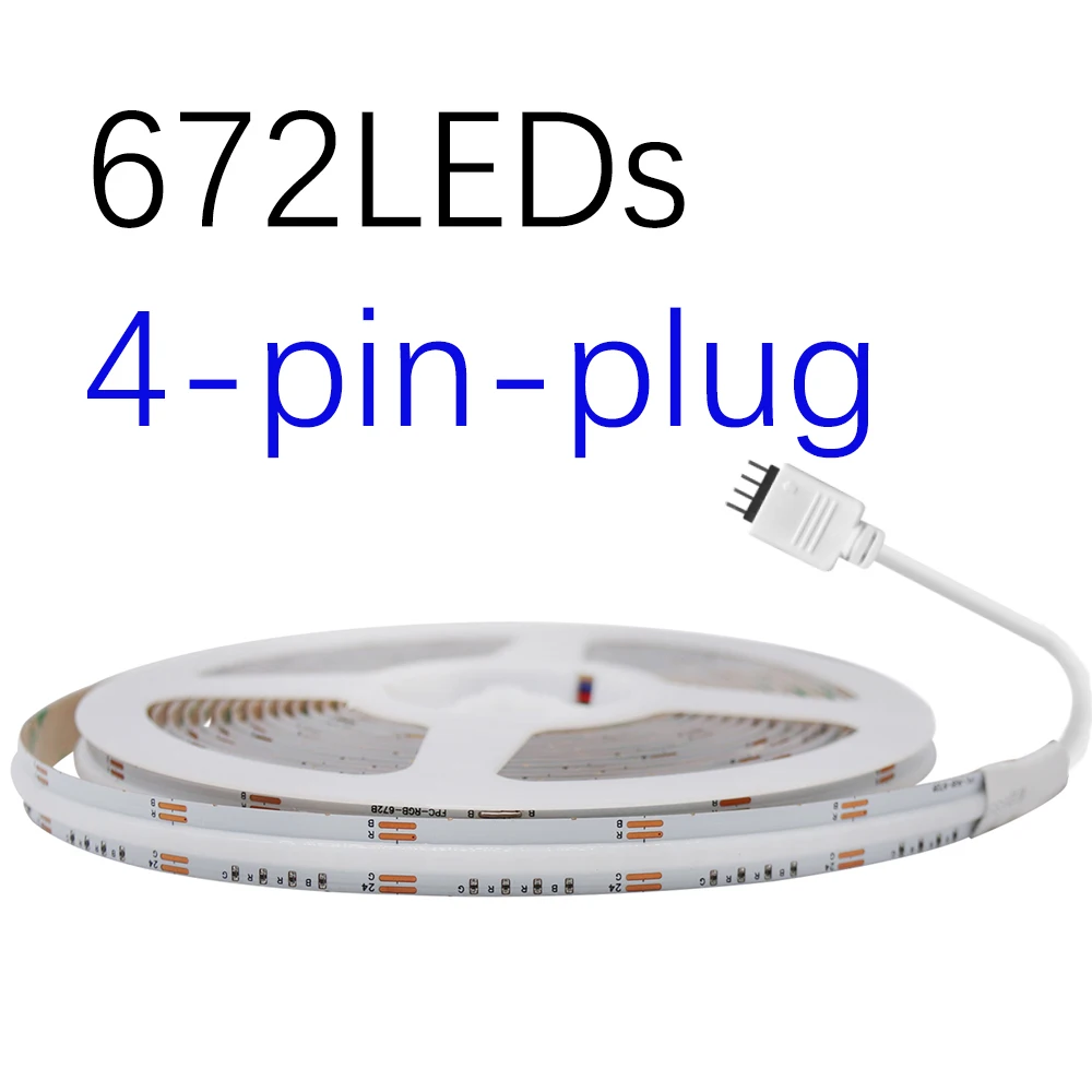 LED Strip Light RGB DC 24V 672leds 4Pin 4Wire 10mm Flexible Ribbon LED Tape For Room Party Decor TV Backlight Changing Color