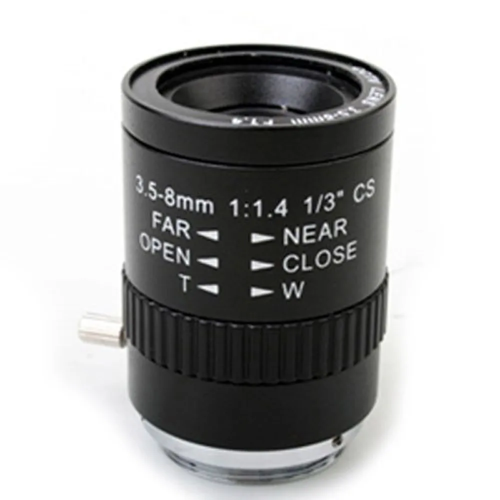 

3.5-8MM CS IRIS Varifocal Zoom CCTV Lens F1.4 manual Lris Camera Lens for 1/3" &1/4" CCD