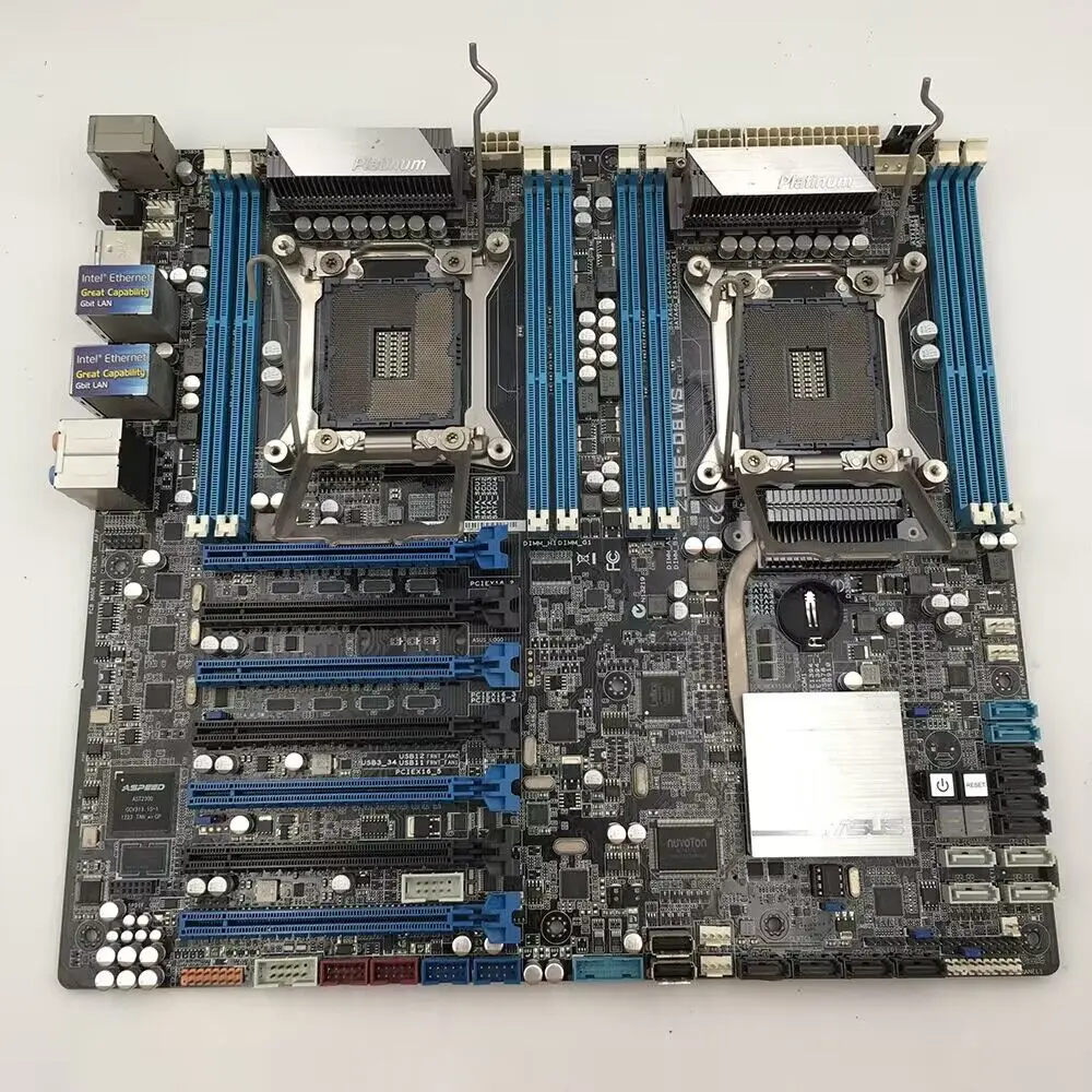 

Perfect job Server Motherboard 14*SATA 7*PCI-Ee E5-2696 2680 V2 Z9PE-D8 WS