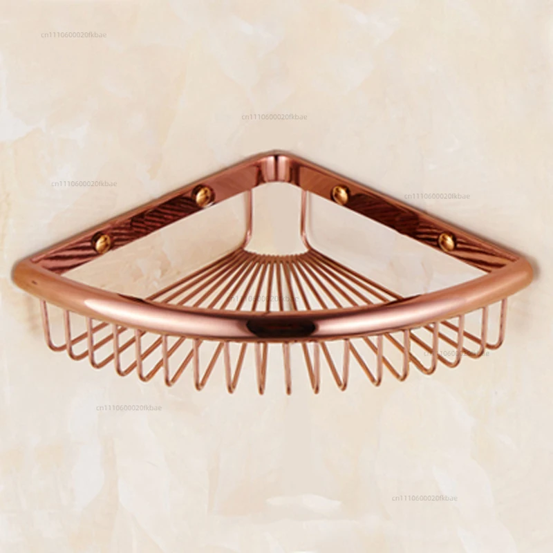 bathroom brass shelves shampoo holder corner bath basket Bathroom Accessories bath hardware