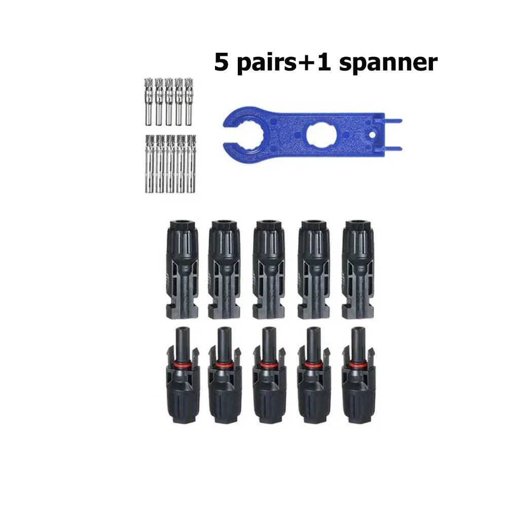 Pyrosolar 1 set Waterproof Solar Connectors with Disconnect Tool Spanner PV Connector Use for Solar Cable