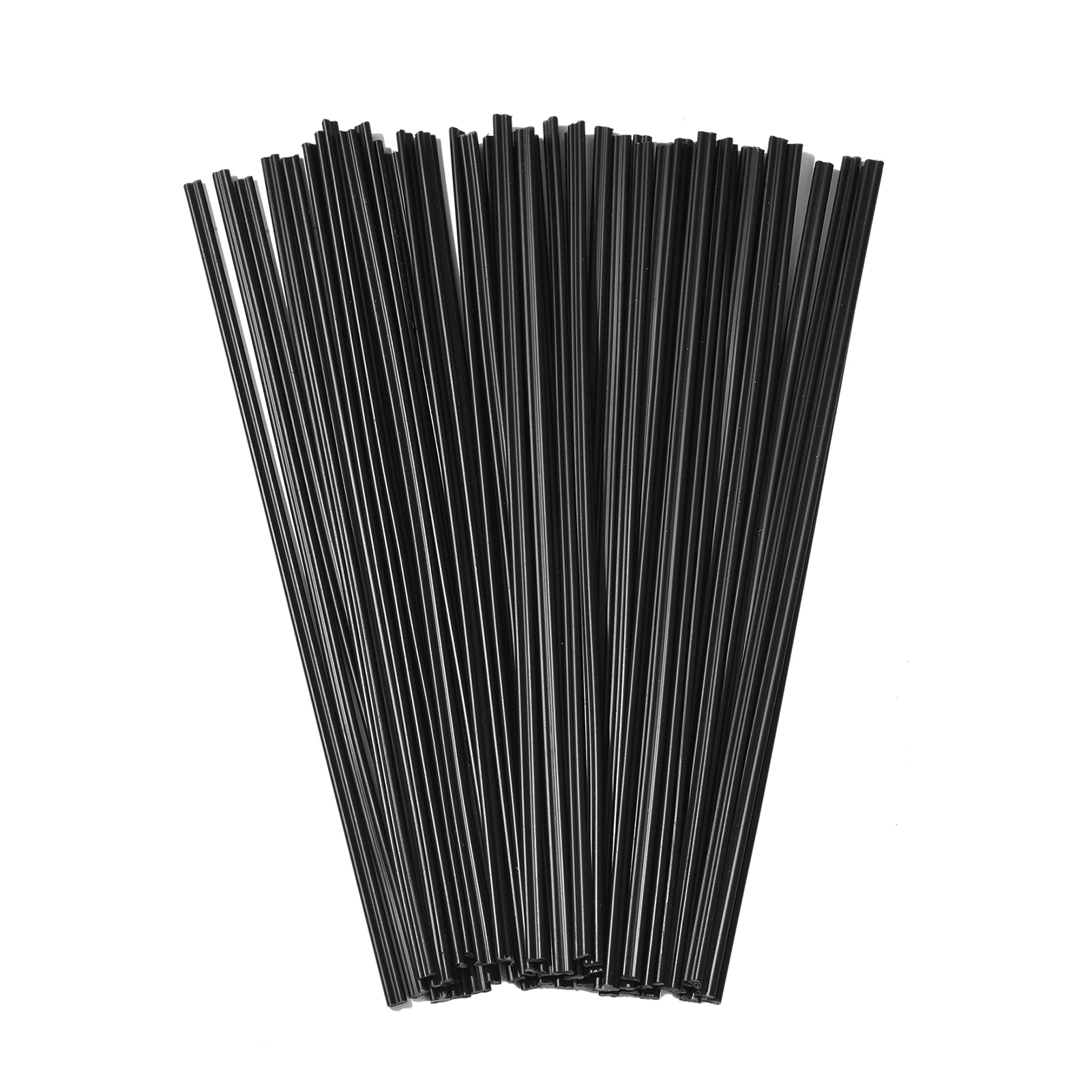 

50 PCS PP Plastic Welding Rods Low Density Polypropylene Flat Rods Black White Multicolor 25cm 9.84in for Car Bumper Plastic