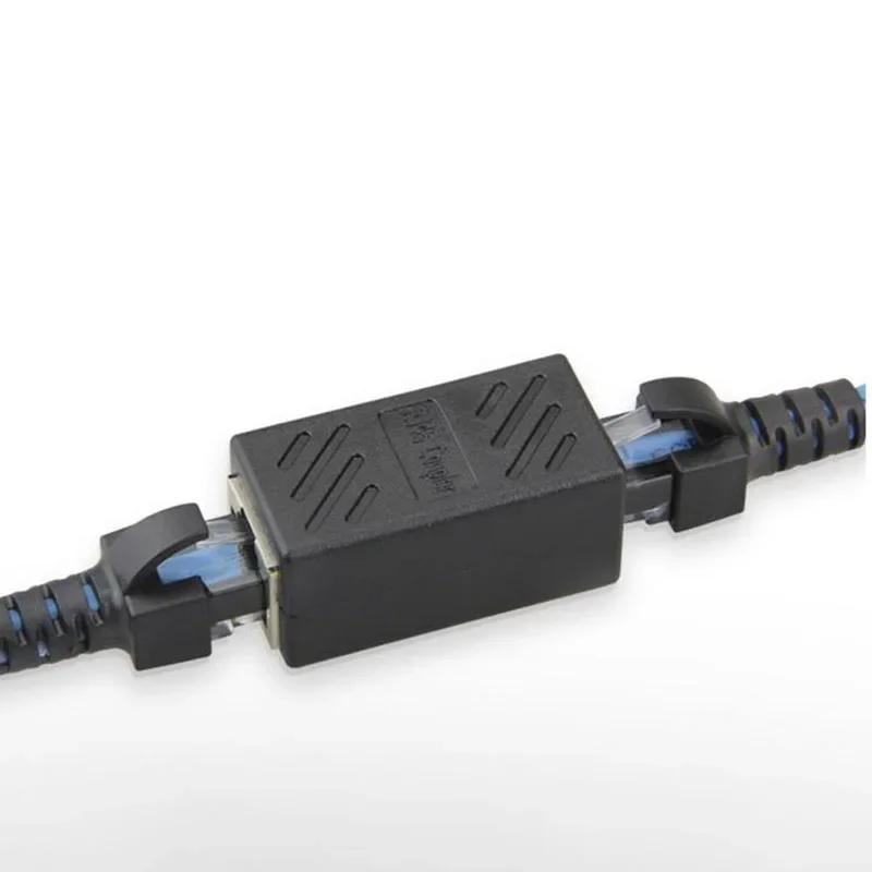 Ethernet Coupler Adapter Supporting For Cat5 Cat6 Cat6a Specifications with Plastic Housing for Long Term Network Use