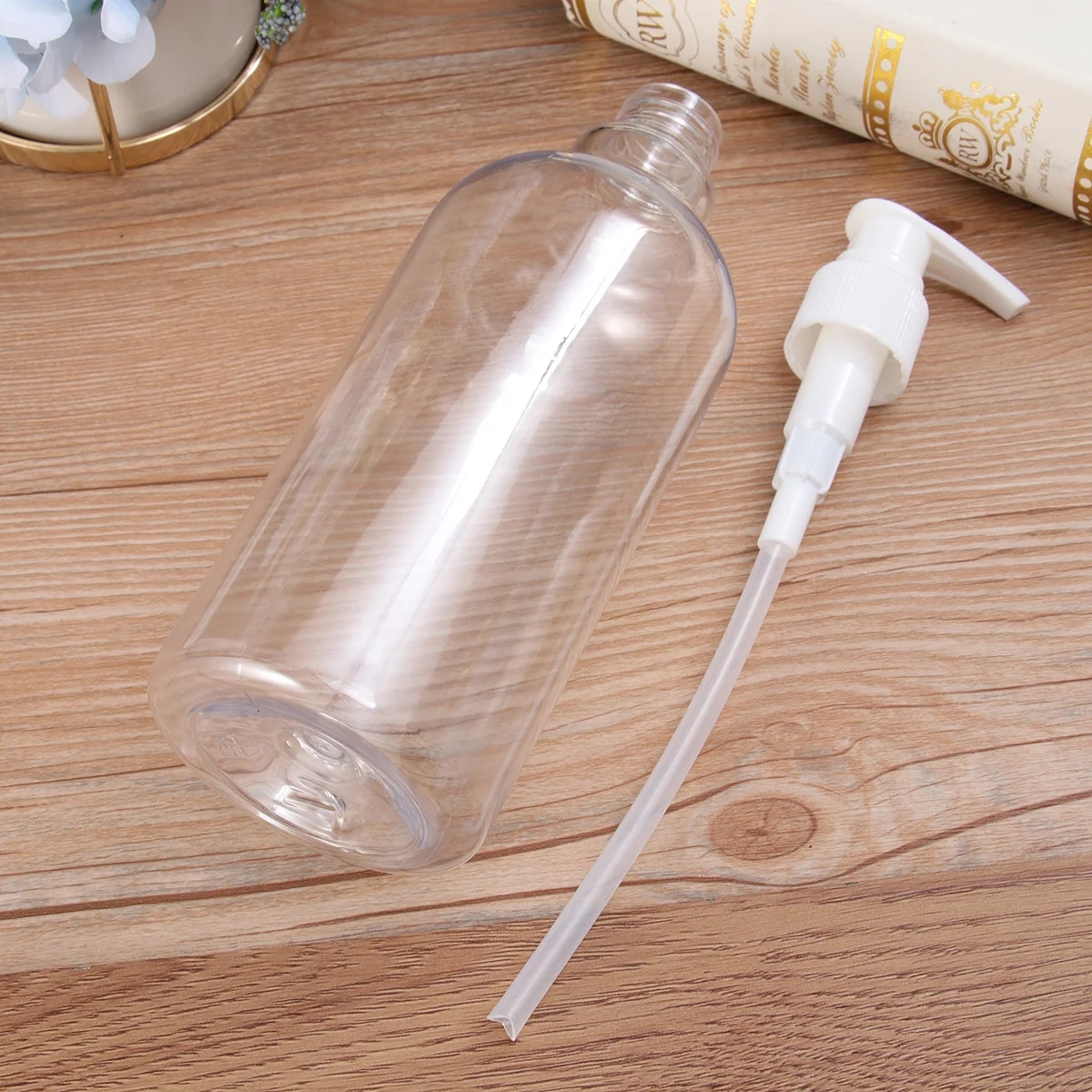 5 個 500 ミリリットル詰め替え可能なプレスポンプボトル透明シャンプーディスペンサー浴室キッチンホテル用サブパッケージング容器
