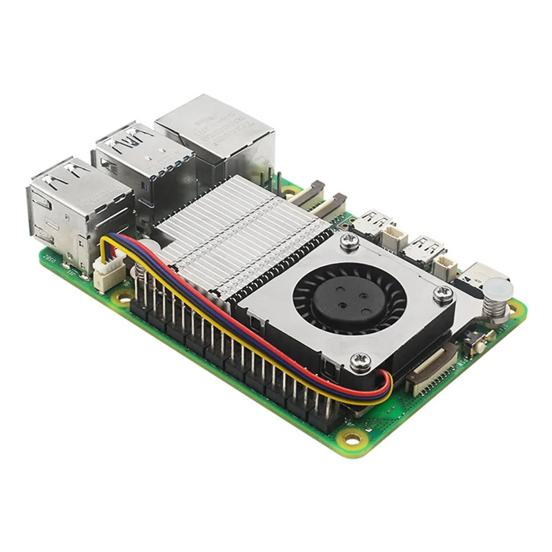 For Raspberry Pi 5 Argon 30Mm Active Cooler PWM Fan Passive Cooling Aluminum Fins Radiator Efficient Heat Dissipation B