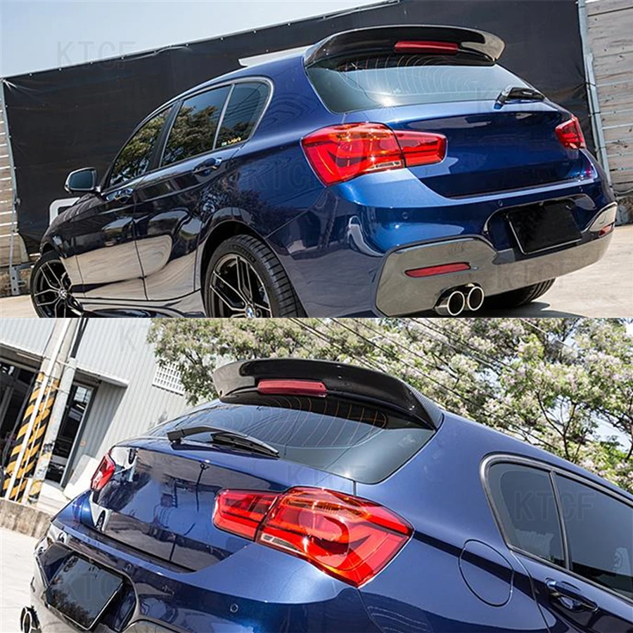 For BMW 1 Series F20 Carbon Fiber Spoiler F20 Rear Window Roof Spoiler Tail Wing M135i 118i 120i 125i 128i 2012 -2018 3D Style