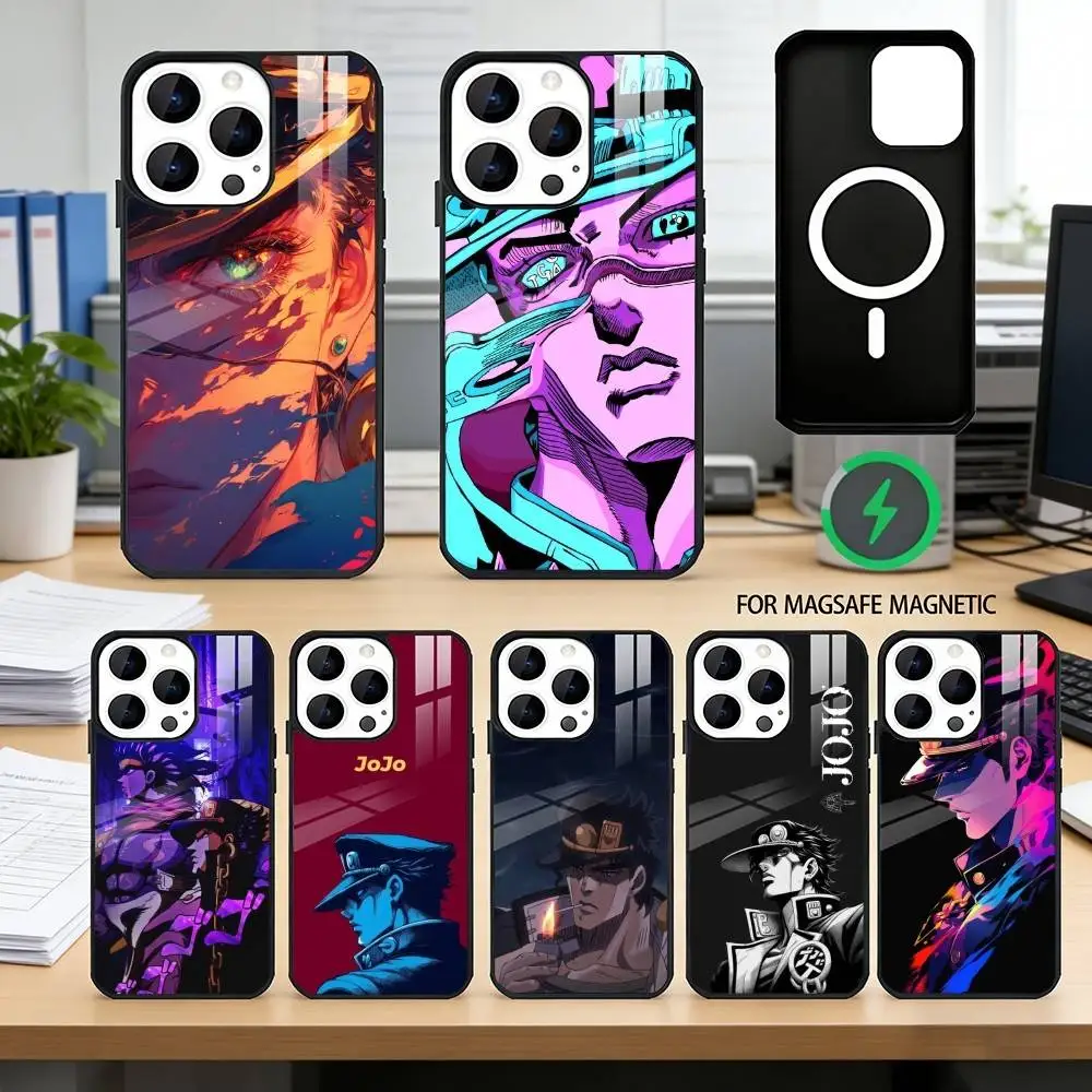 

Jotaro Kujo Star Platinum Phone Case For iPhone17,16,15,14,13,12,11 Plus,Pro Magnetic with Magsafe Wireless Charging