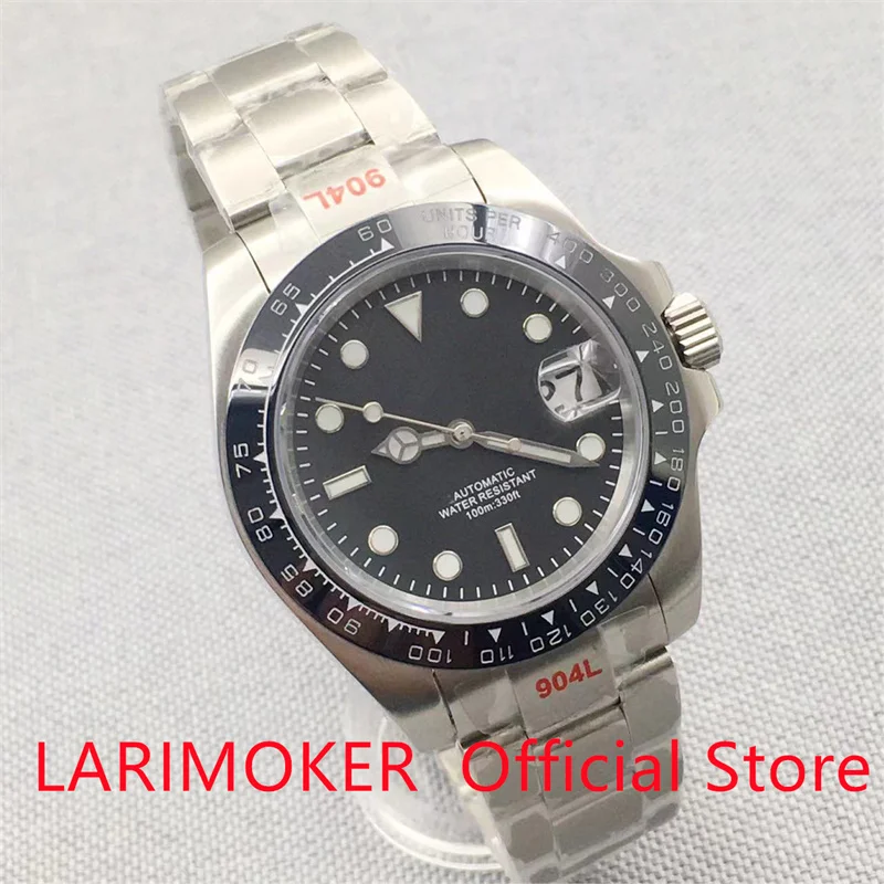 

LARIMOKER 2023 New NH35A Automatic Men Watch 40mm Case Silver jubilee and oyster bracelet Bracelet Date Magnifier