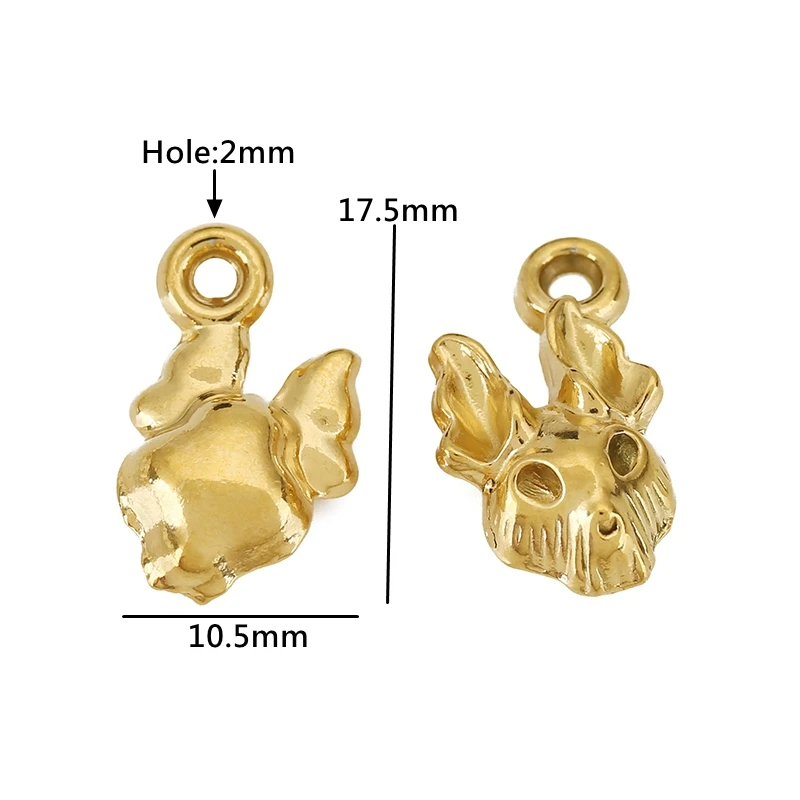 3pcs Lipstick Rabbit Conch Lovers Charms Pendants