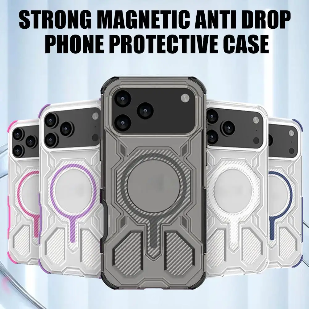 Voor IPhone 17/17 Pro/17 Pro Max/17 Air Telefoonhoesje Magnetisch Valbestendig 2-in-1 Telefoonhoesje Bestand tegen krassen en stoten