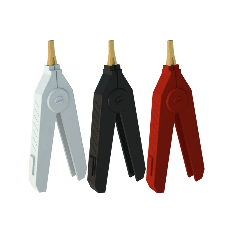 Clip a coccodrillo in metallo Clip a piastra in rame dorato Clip di prova LCR per alimentatore per utensili elettrici di precisione, morsetti in rame