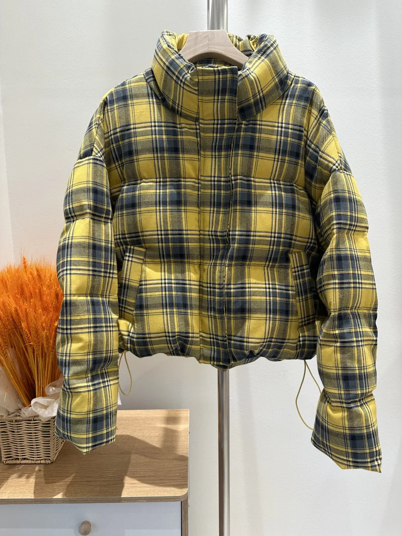 الشتاء نفخة شبكة الوقوف طوق أسفل سترة المرأة الأبيض بطة أسفل سستة باركر قصيرة أبلى الإناث سميكة الدافئة الرباط سترة #3