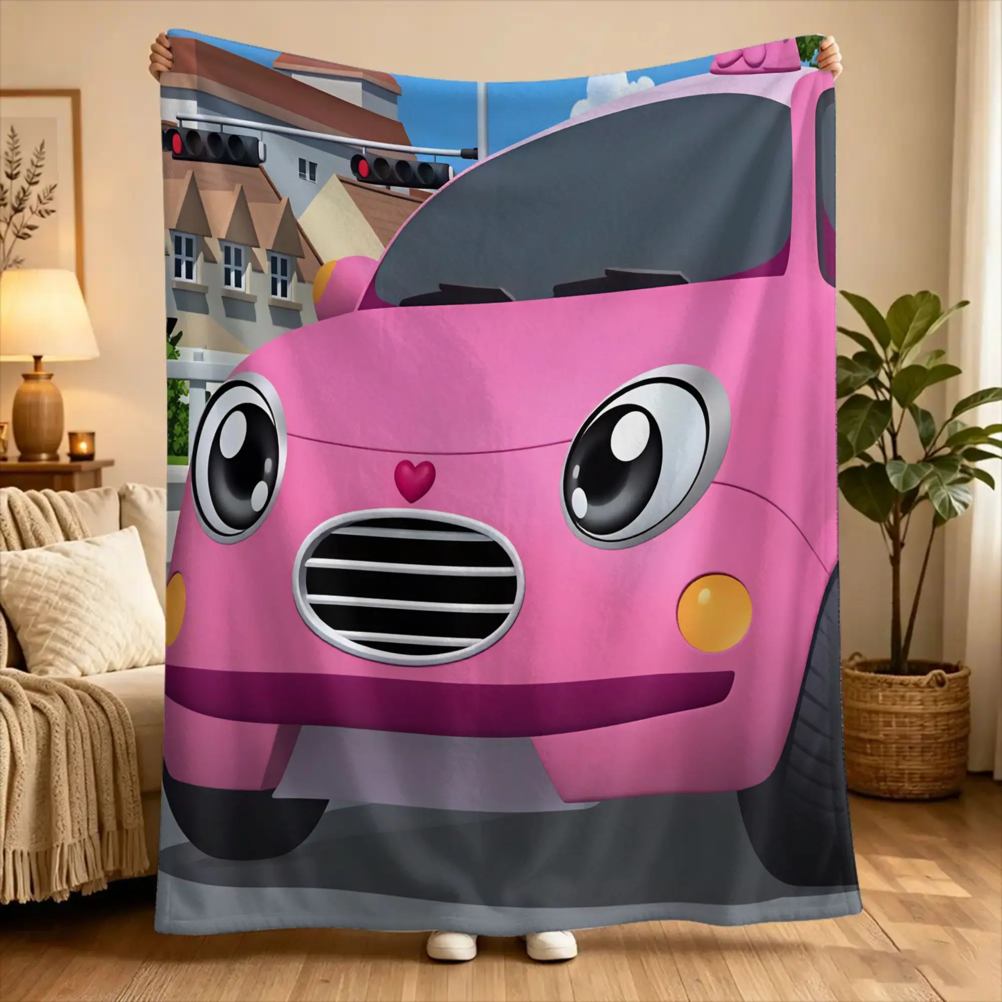 T-Tayo the L-Little Bus  Soft Blanket  Travel Office Plush Throw Blanket Pattern Couch Chair Flannel Bedspread Sofa Bed Cover