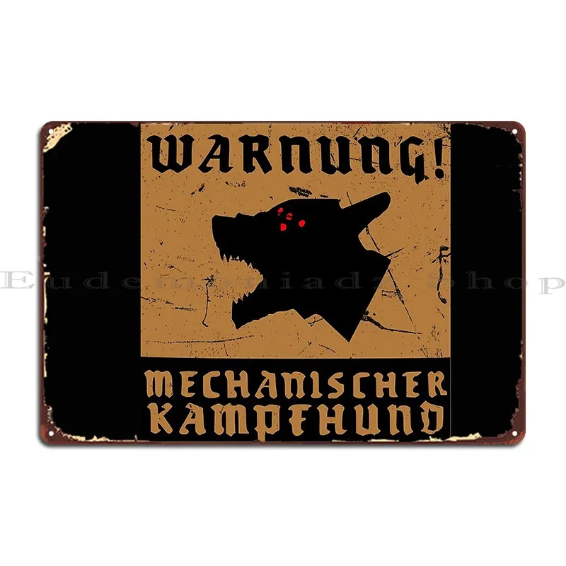 Kampfhund, металлический знак знака для украшения стен, Настенный декор, печать на гараже, жестяной плакат Kampfhund, металлический знак знака для украшения стен, Настенный декор, печать на гараже, жестяной плакат