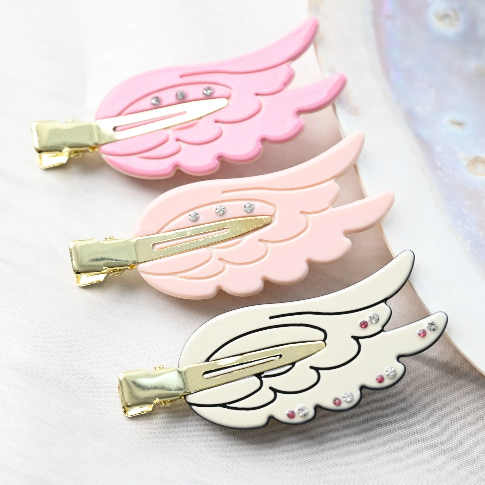 

2PCS Traceless Hairclips for Makingup Acetate Barrettes for Girls Hairpins Headwear Fixing bangs Fringe Clips Alloy Alligators