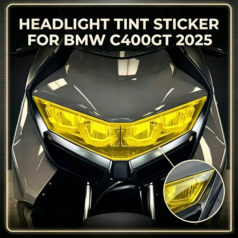 Motorcycle Headlight Tint Film Sticker Protector For BMW C400GT 2025 C 400 GT Colored Headlamp Protective Decal Accessories ﻿