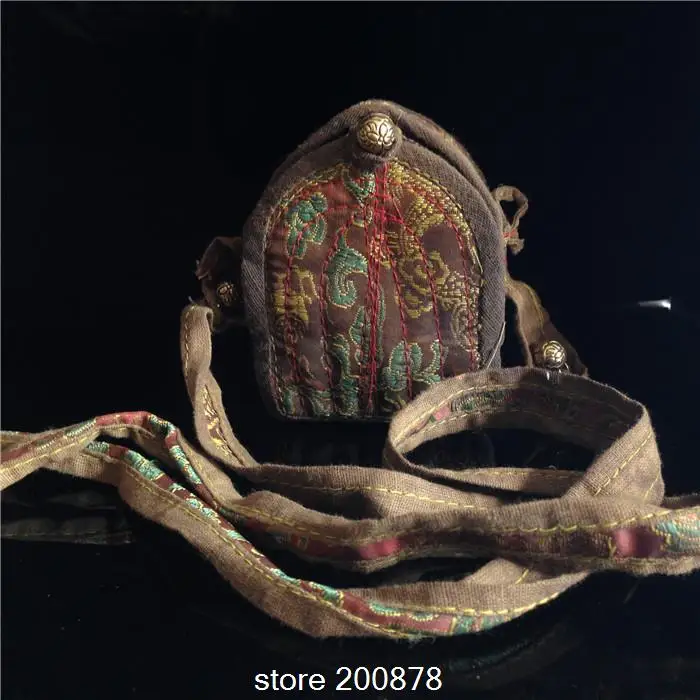 Tibet old brass Antiqued Prayer box Tibetan Lucky Babao GAU Male Amulet Box Tibetan handicrafts TGB169