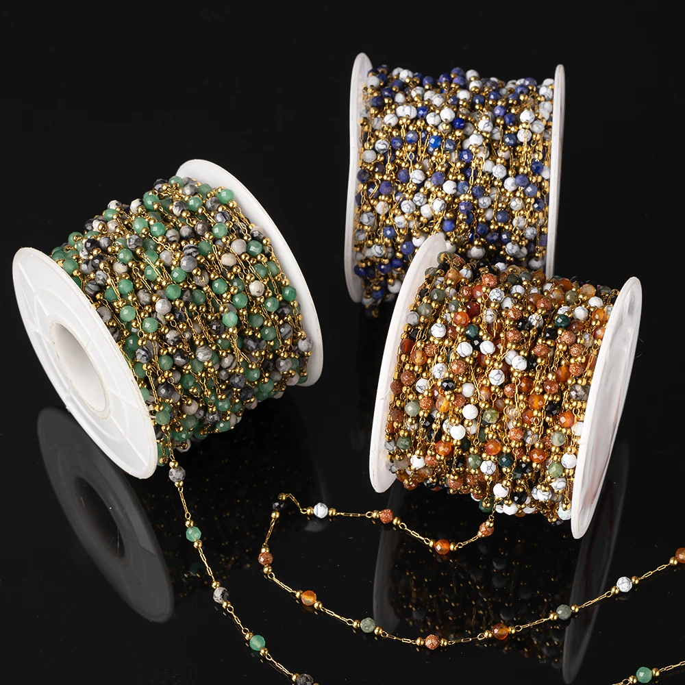 

1 метр из нержавеющей стали, разноцветные хрустальные бусины, цепочки, ожерелье, браслеты, браслет, цепочка для изготовления ювелирных изделий, аксессуары, компоненты