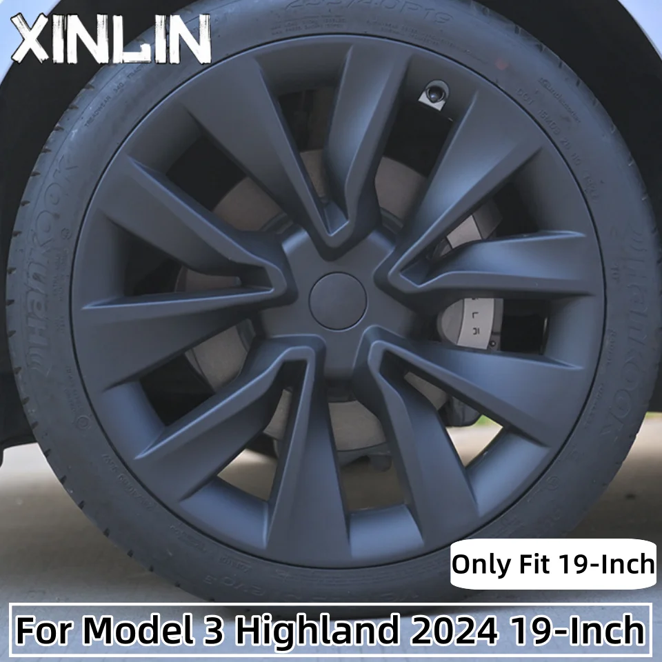 4PCS HubCap 19 Inch Performance Replacement Wheel Cap Automobile Full Rim Cover Accessories for Tesla Model 3 Highland 2023 2024