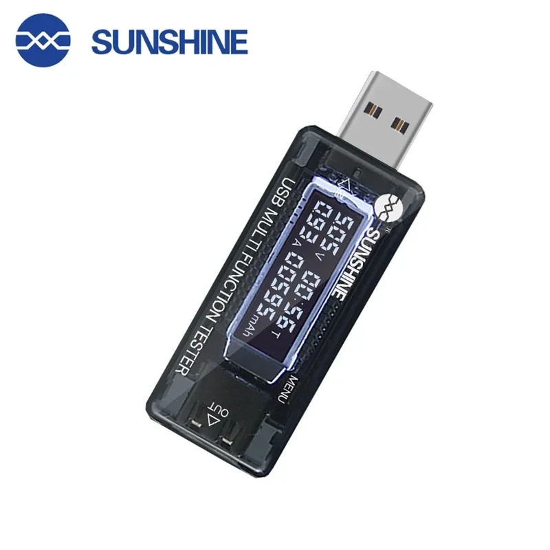 USB Digital Display Tester Fast Charging SS-302A Power Group Table Current Voltage Detector Supports A Variety of Devices