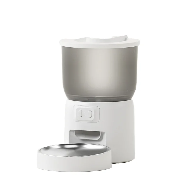

WiFi-Controlled Smart Pet Feeder 3L Automatic Cat Food Dispenser Eco-Friendly Stainless Steel Remote Camera Plastic