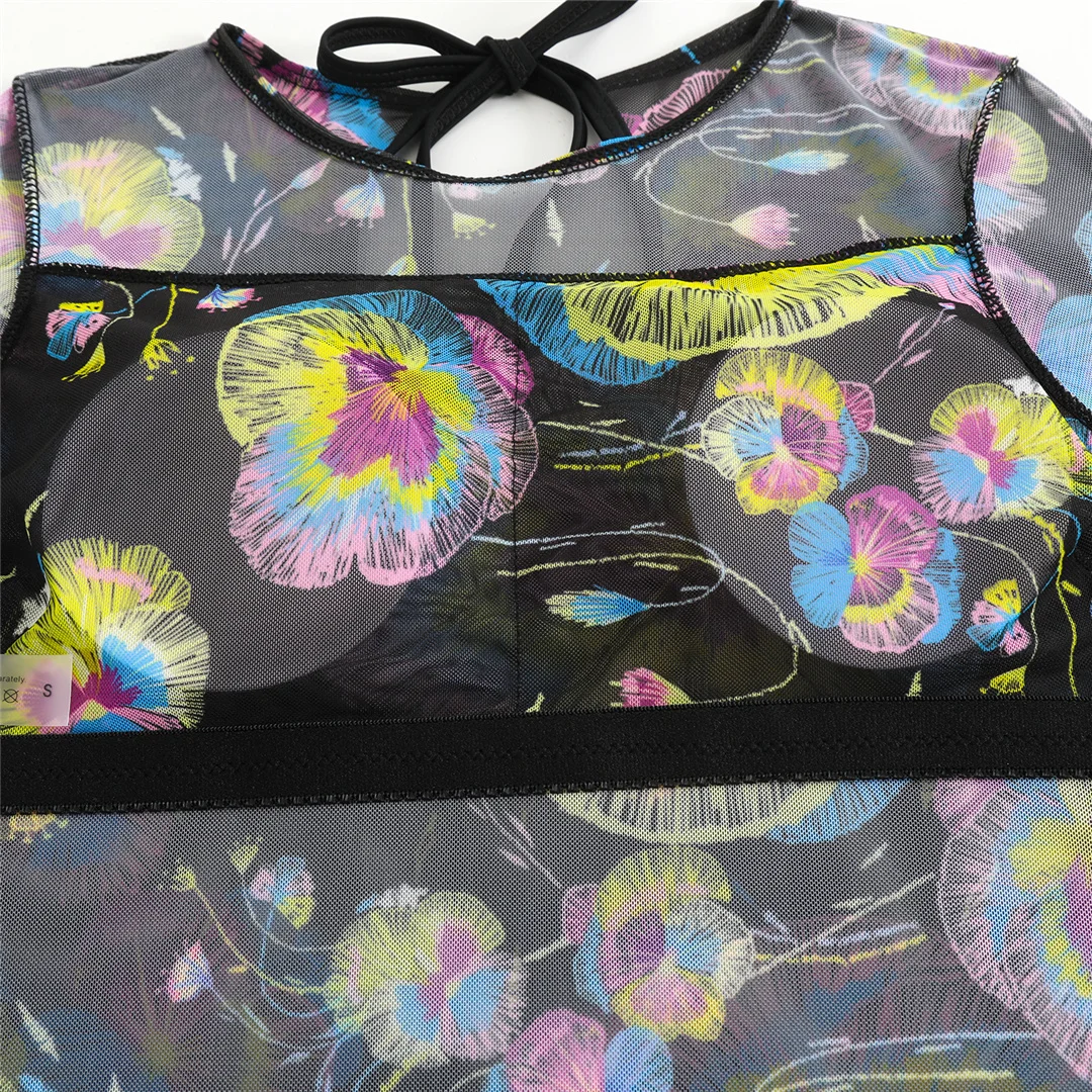 S - XXL 3-teiliges Set, neues, bedrucktes, langärmeliges Badeanzug-Set mit Hose, Sarong, Damen-Badebekleidung, einteiliger Badeanzug, Damen-Badeanzug, Badeanzug V7180 – Detail 20
