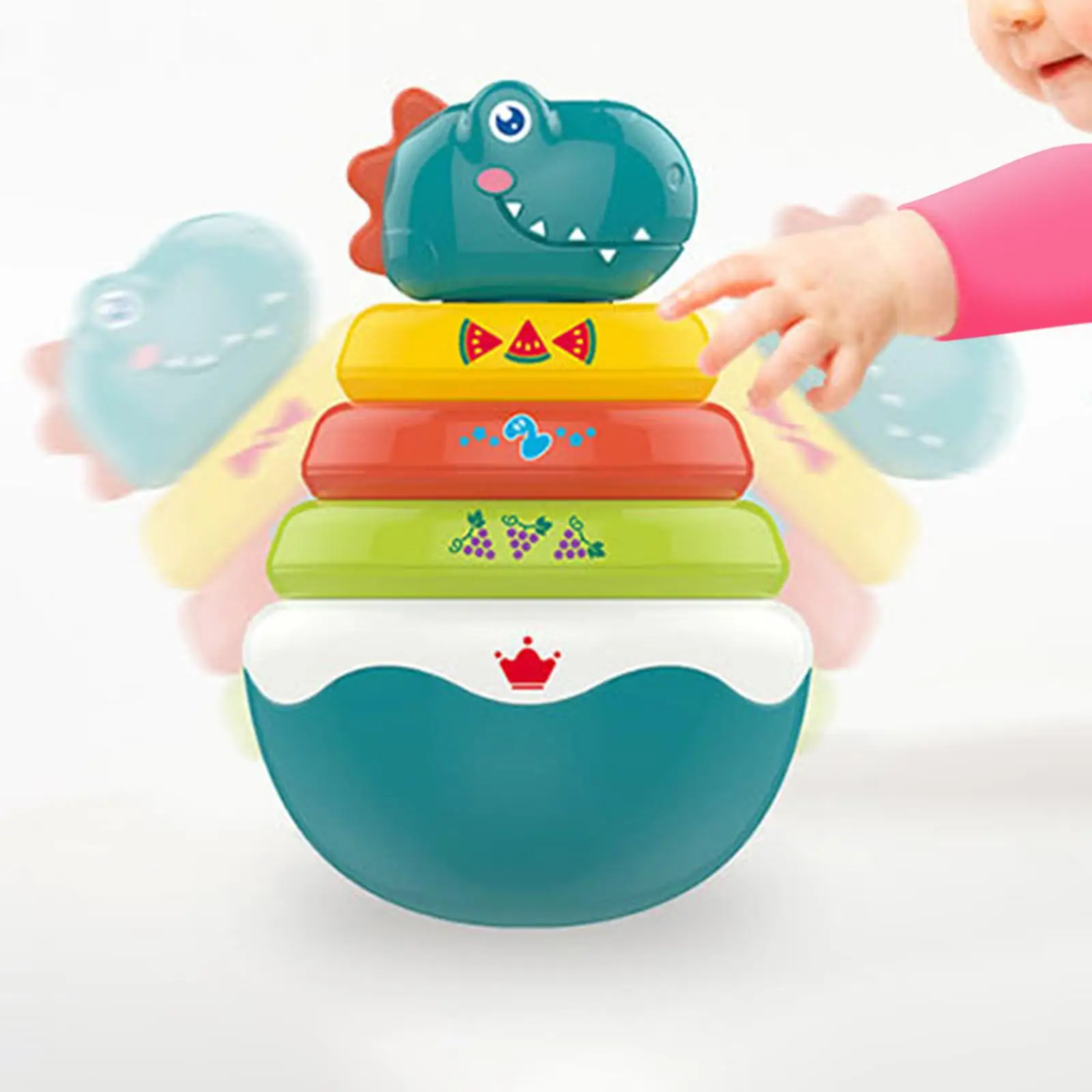 Montessori Stacking Toys Ferrule Learning Stacker Interactive Nesting Tower Stacking Circle