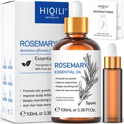 HIQILI-Château Essentiel pour Soins Capillaires, Romarin, Jasmin, Lavande, Menthe, Augmentation du lustre, Énergie, Soins de la Peau, Diffuseur, Humidificateur