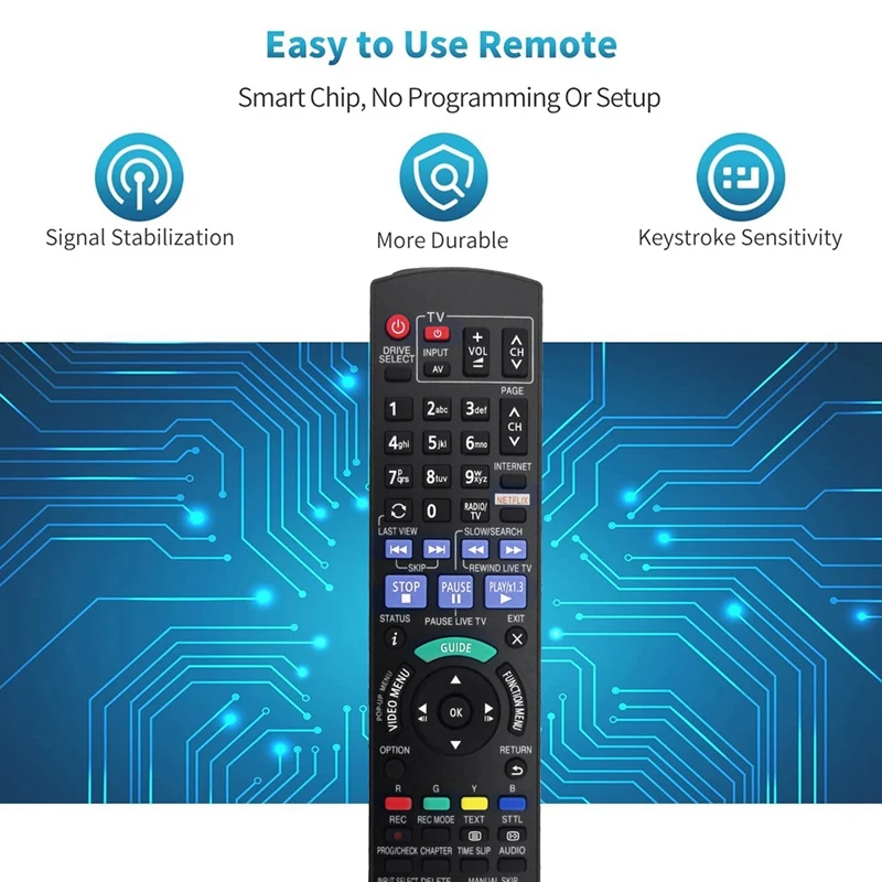 Replace N2QAYB001039 Remote For Panasonic DMRBWT750 DMRBWT955 DMRBWT750GL DMRBWT955GL