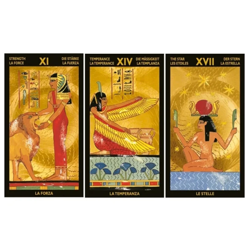 10.3*6cm Tarot Nefertari (Multilingual Edition) 78 Pcs Egyptian Themed Tarot Cards