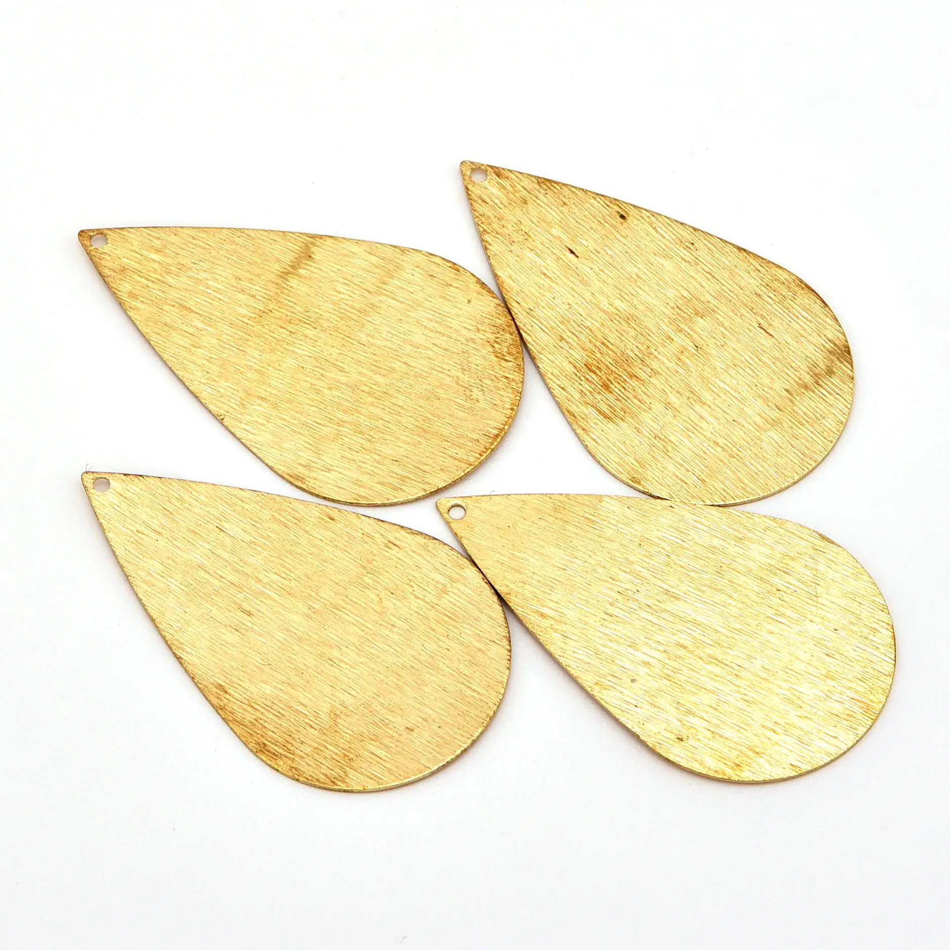 

100PCS Brass Blank Waterdrop Charm Pendants 42x25mm Handmade Earrings Jewelry Decoration Making Supplies DIY Crafts Accessories