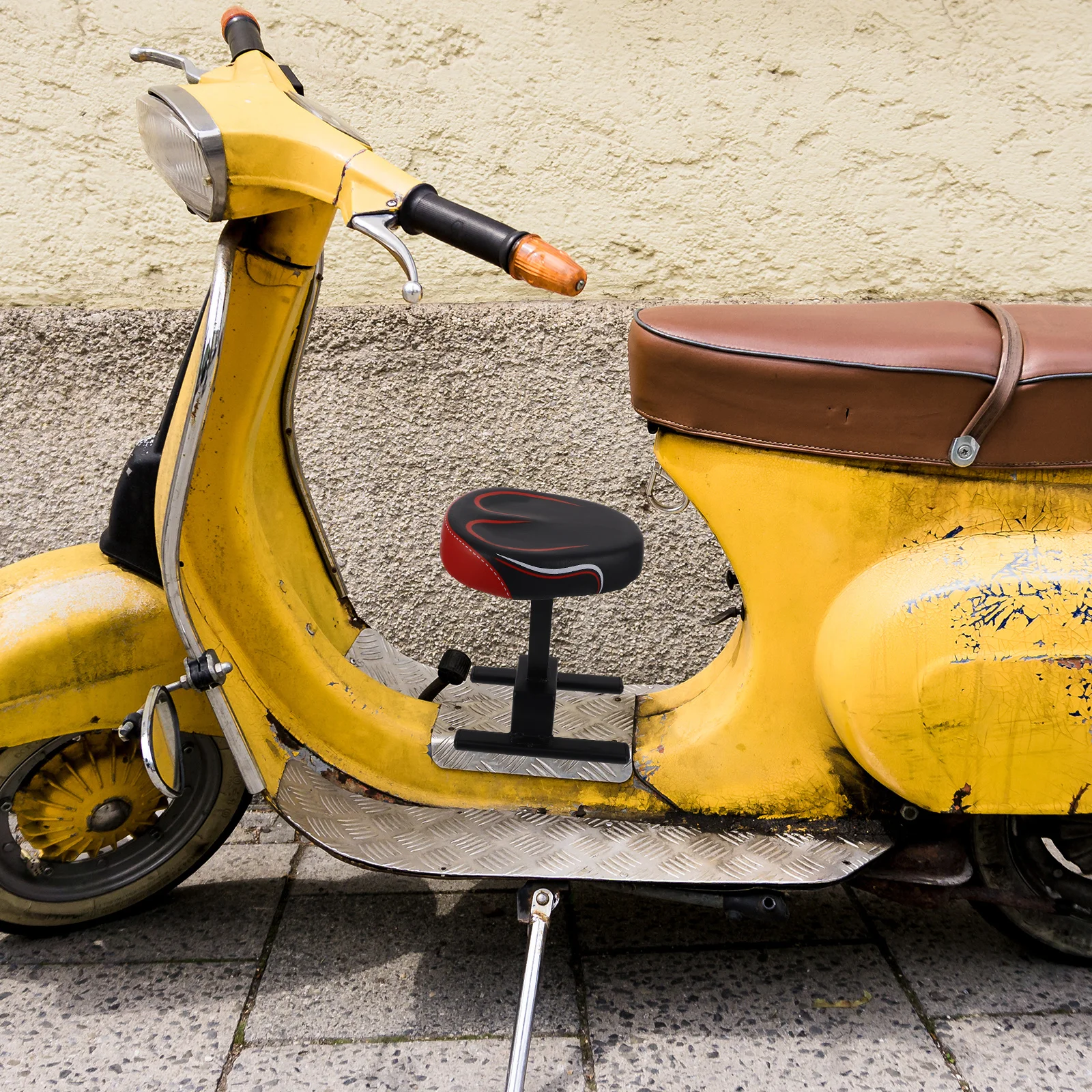 1 set di seggiolino per bambini universale per bici elettrica montata sul davanti, attacco per seduta anteriore, scooter sicuro e confortevole per bambini seduti