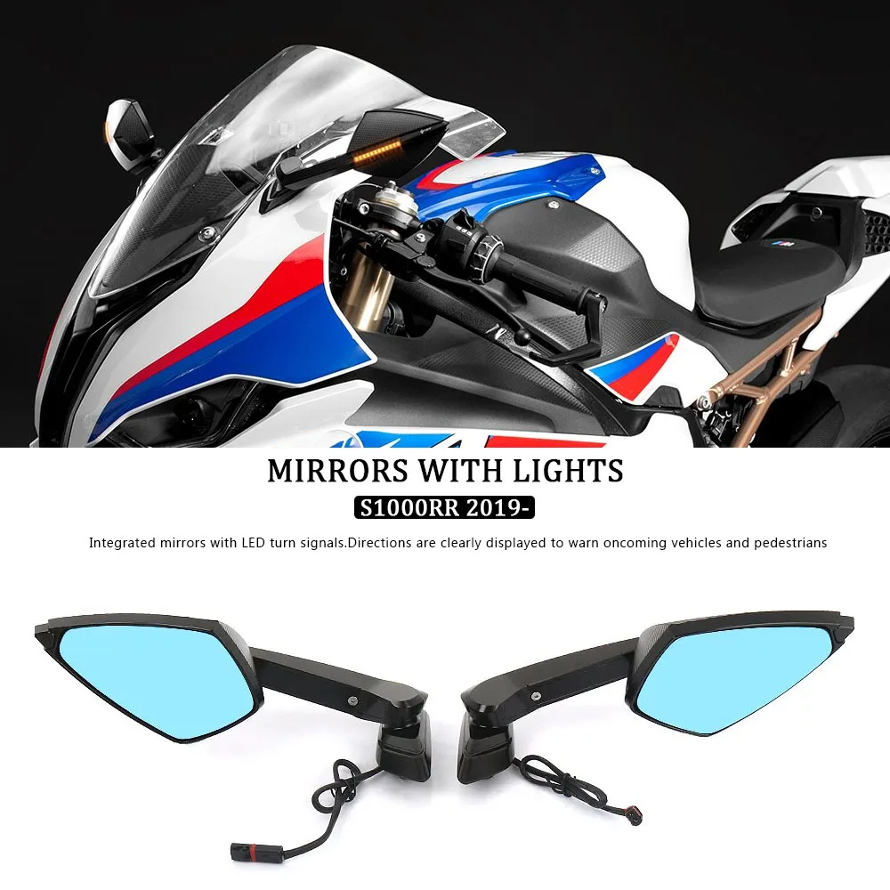 

2019-2025 Accessories Motorcycle Rearview Mirrors With Turn Signals LED Kit For BMW S1000RR s1000rr S1000 S 1000 RR 2024
