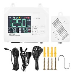 CO2 Monitor & Controller CO2 Concentration Tester Controller 0~9999ppm Wall-mounted Carbon Dioxide Air Quality Monitor