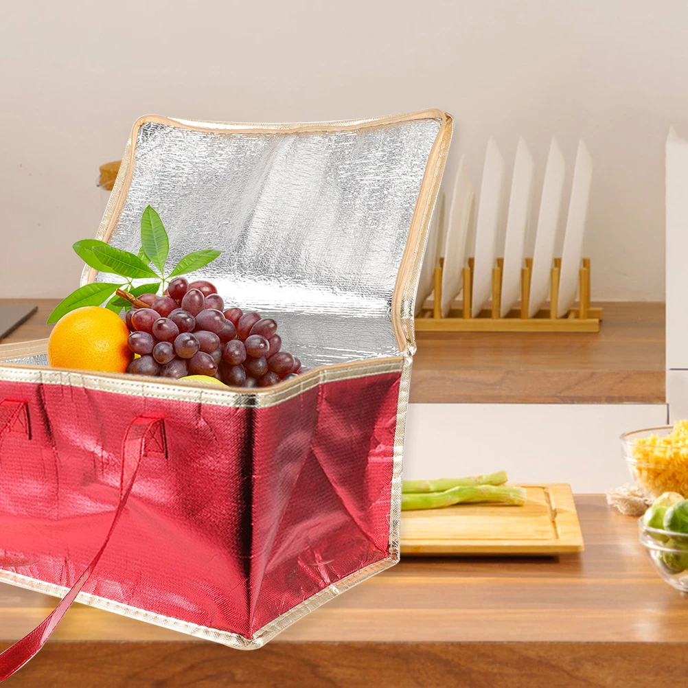 

Seafood Insulated Bag Large Capacity Wear resistant Thermal Food Delivery Aluminum Foil Reusable Grocery Shopping Picnic Camping