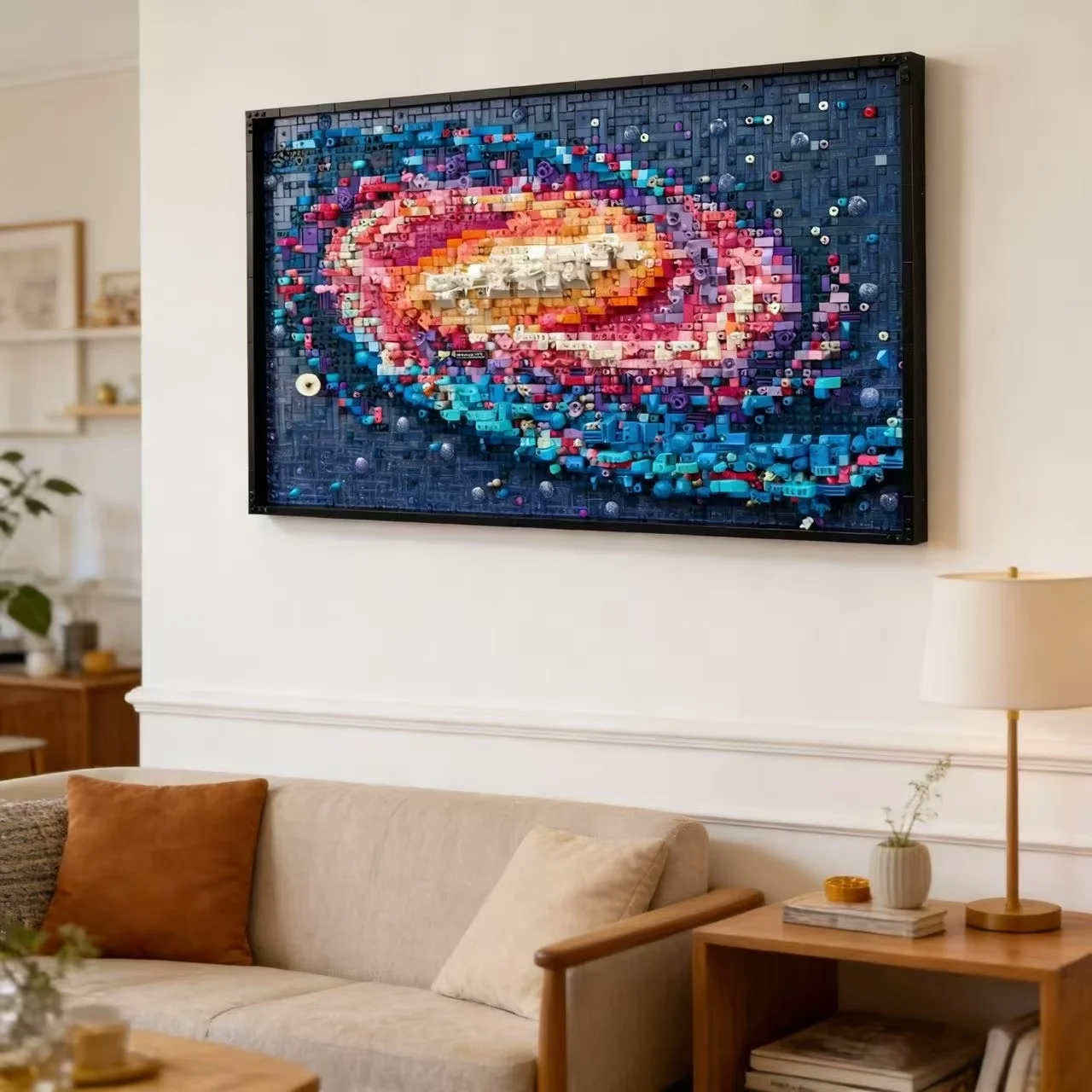 

New wall decoration mural 3d art star building block brick set suitable for Christmas gifts adult men and women holiday gifts