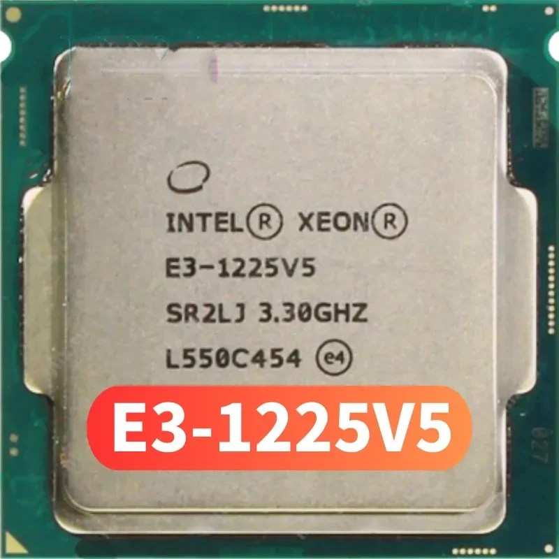 Intel E3-1225V5 CPU 3.30GHz 8M 80W LGA1151 E3-1225 V5 Quad-core E3 1225 V5 processor E3 1225V5 Free shipping