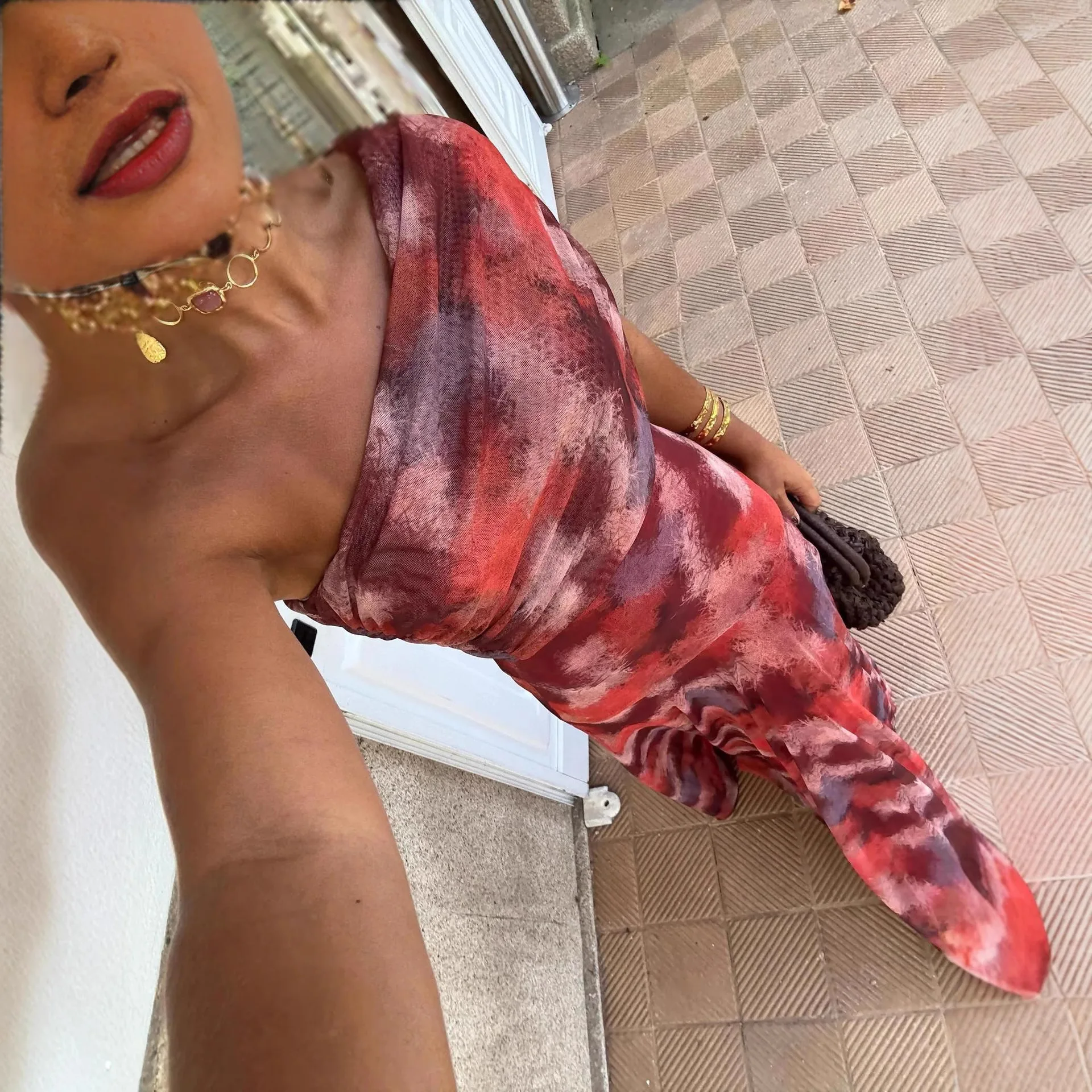 2025 nova moda impressa magro plissado vestido feminino verão casual elegante plissado uma linha colarinho vestidos longos para mulher