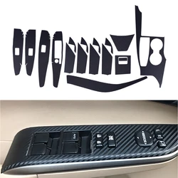 Carbon Fiber Style Interior Gear Shift Panel Decoration Trim Sticker Kit Fit For Toyota Camry 2018 2019 2020