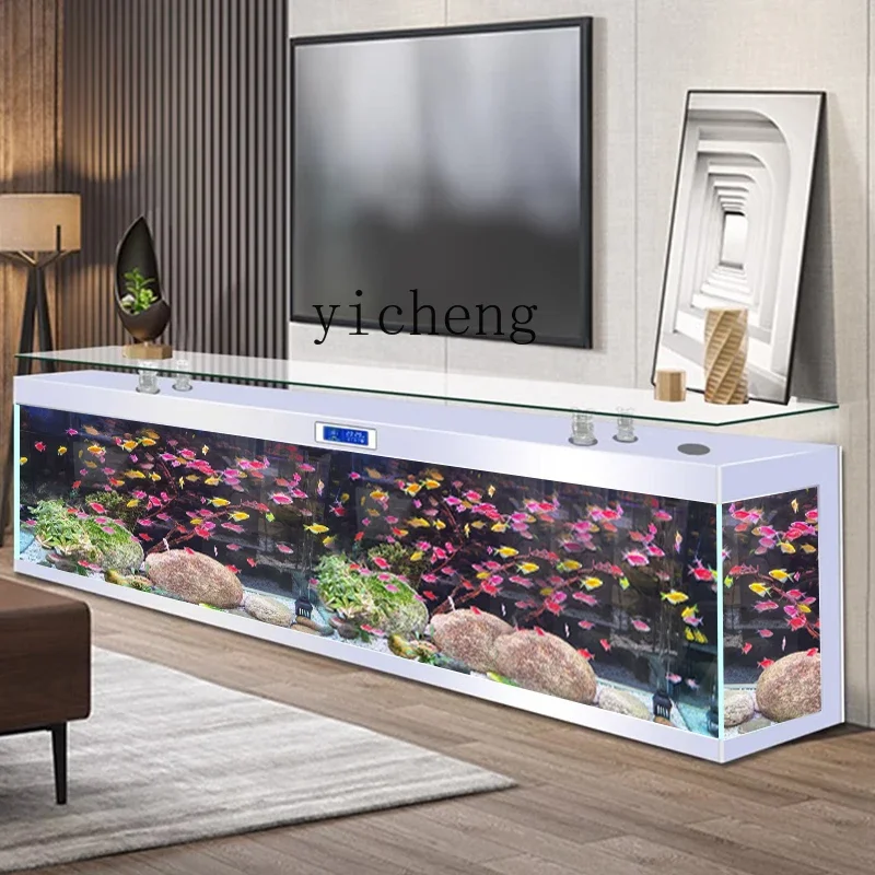 X5-18  aquarium living room floor-to-ceiling household partition screen bottom filter large TV cabinet fish tank
