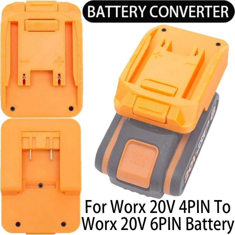 Battery Adapter/Converter for Worx 20V 6PIN Li-ion tools to Worx 20V 4PIN Li-ion battery adapter power tool accessories